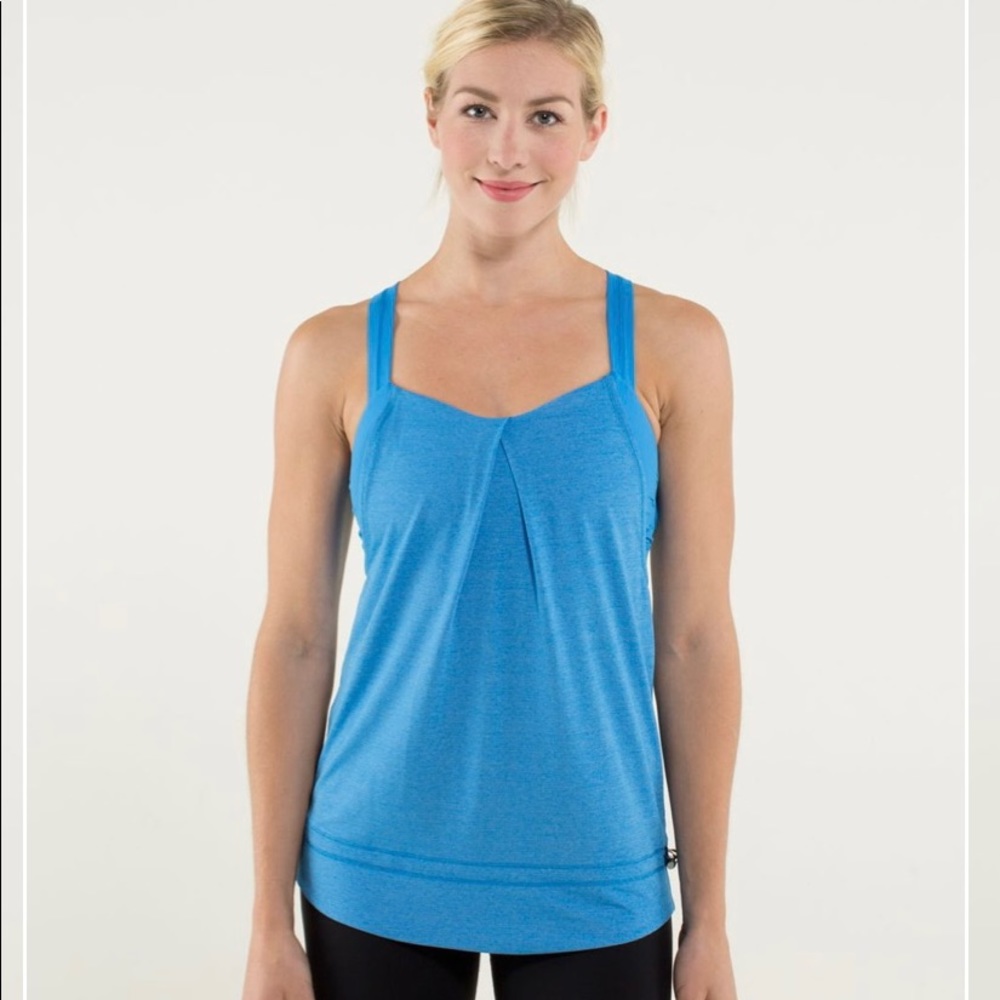 Lululemon Rest Less Tank Heathered Cornflower